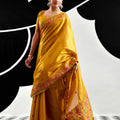Royal Golden Yellow Viscose Saree Embroidery Border for Women
