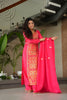 Elegant Rani Pink Chinon Embroidered Readymade Salwar Suit with Dupatta for Women