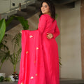 Elegant Rani Pink Chinon Embroidered Readymade Salwar Suit with Dupatta for Women