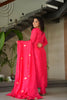 Elegant Rani Pink Chinon Embroidered Readymade Salwar Suit with Dupatta for Women