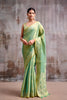 Graceful Pista Green Tissue Silk Zari Work Saree for Wedding