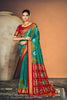 Royal Teal Blue Soft Silk Saree with Rich Zari Woven Border for Women 