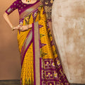 Stylish Mustard Yellow Soft Silk Saree with Rich Zari Woven Border for Women