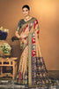 Elegant Cream Soft Silk Saree with Rich Zari Woven Border for Women