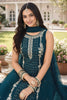 Graceful Rama Green Georgette Embroidered Designer Palazzo Suit with Dupatta for Women