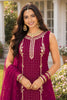 Stylish Rani Pink Georgette Embroidered Designer Palazzo Suit with Dupatta for Women
