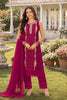 Stylish Rani Pink Georgette Embroidered Designer Palazzo Suit with Dupatta for Women