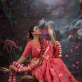 Designer Peach Pink Floral Embroidered Saree with Stylish Blouse