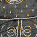 Mustard Gold Tissue Silk Saree Black Embroidered Sequin Designer Blouse