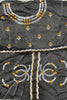 Mustard Gold Tissue Silk Saree Black Embroidered Sequin Designer Blouse