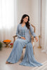 Blue Ready-to-Wear Saree Heavy Embroidered Designer Jacket