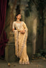 Golden Beige Silk Saree with Embroidered Border Designer Blouse