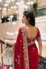Royal Red Embroidered Silk Saree with Heavy Designer Border