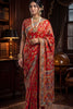 Royal Red Banarasi Silk Saree Weaving Rich Designer Border