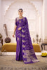 Royal Purple Banarasi Silk Saree with Gold Zari Traditional Saree
