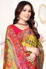 Mustard Yellow Multicolor Printed Saree with Paisley Design Saree