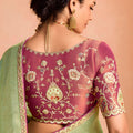 Pastel Green Soft Silk Saree with Woven Butti Designer Blouse