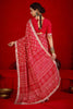 Red Bandhej Printed Georgette Saree Festive Wear