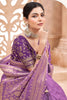 Royal Purple Kanjivaram Silk Saree with Gold Zari Border