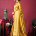 Mustard Yellow Banarasi Silk Saree Rich Golden Zari Weaving Blouse