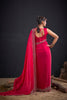Red Designer Saree with Heavy Embroidered Border