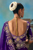 Purple Embroidered Silk Saree Heavy Zari Border Designer Saree