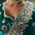 Green Georgette Saree Heavy Silver Embroidery Border Designer Blouse