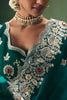 Green Georgette Saree Heavy Silver Embroidery Border Designer Blouse