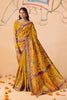 Mustard Yellow Paithani Silk Saree Multicolor Traditional Zari Weaving Saree 