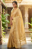 Royal Beige Kanjivaram Silk Saree Gold Zari Border Traditional Motif Pallu