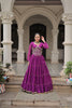 Wonderful Purple Bandhani Print Faux Georgette Lehenga Choli with Mirror Work