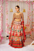Elegant Multicolor Bandhani Printed Lehenga Choli with Red Dupatta