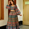 Stylish Multicolor Gujarati Embroidered Navratri Chaniya Choli with Dupatta