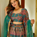 Stylish Multicolor Gujarati Embroidered Navratri Chaniya Choli with Dupatta