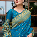 Elegant Blue Silk Saree  Traditional Festive Wear
