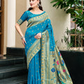 Elegant Blue Silk Saree  Traditional Festive Wear