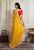 Yellow Saree with Red Blouse Designer Party Wear Silk Saree