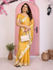 Designer Yellow Embroidered Saree with Blouse Party Wear