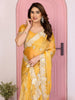 Designer Yellow Embroidered Saree with Blouse Party Wear