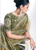 Elegant Green Saree with Designer Blouse Piece Party Wear Saree