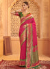 Designer Pink Banarasi Silk Saree  Rich Pallu
