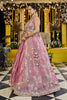 Beautiful Pink Satin Silk Embroidered Lehenga Choli with Dupatta