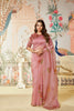 Pink Organza Saree Designer Blouse Party Wear Saree
