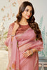 Pink Organza Saree Designer Blouse Party Wear Saree