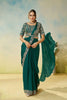  Dark Green Saree Blouse Elegant Party Wear Saree