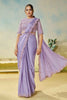 Designer Lavender Saree Matching Blouse Elegant Party Wear Saree