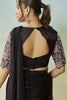 Designer Black Saree with Pink Matching Blouse Party Wear Saree