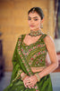 Simplistic Olive Green Embroidered Silk Lehenga Choli with Dupatta