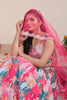 Vibrant Pink Floral Printed Chinon Lehenga Choli with Dupatta for Festive Occasion