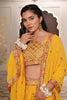 Radiant Mustard Yellow Embroidered Georgette Lehenga Choli with Dupatta for Festival